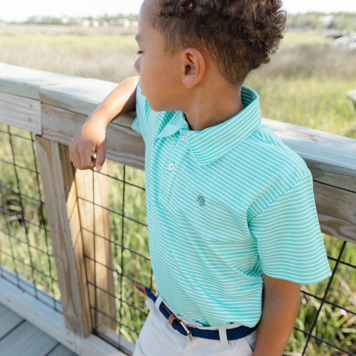 Bailey Boys Bailey Boys Henry Short Sleeve Performance Polo, Green/White - Little Miss Muffin Children & Home