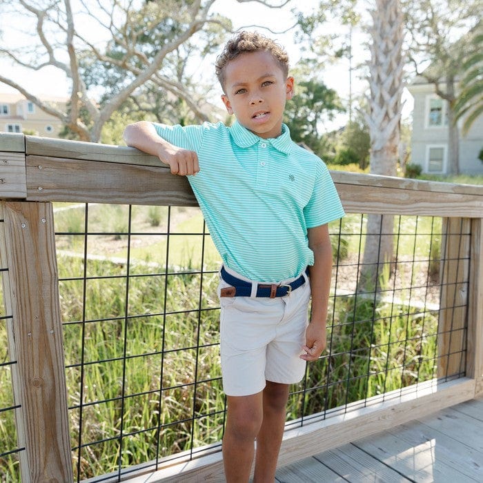 Bailey Boys Bailey Boys Henry Short Sleeve Performance Polo, Green/White - Little Miss Muffin Children & Home