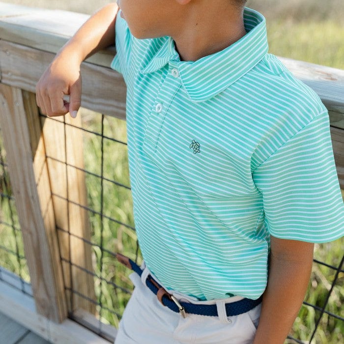 Bailey Boys Bailey Boys Henry Short Sleeve Performance Polo, Green/White - Little Miss Muffin Children & Home