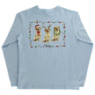 Bailey Boys Long Sleeve Logo Tee, Christmas Labs on Light Blue - Little Miss Muffin Children & Home