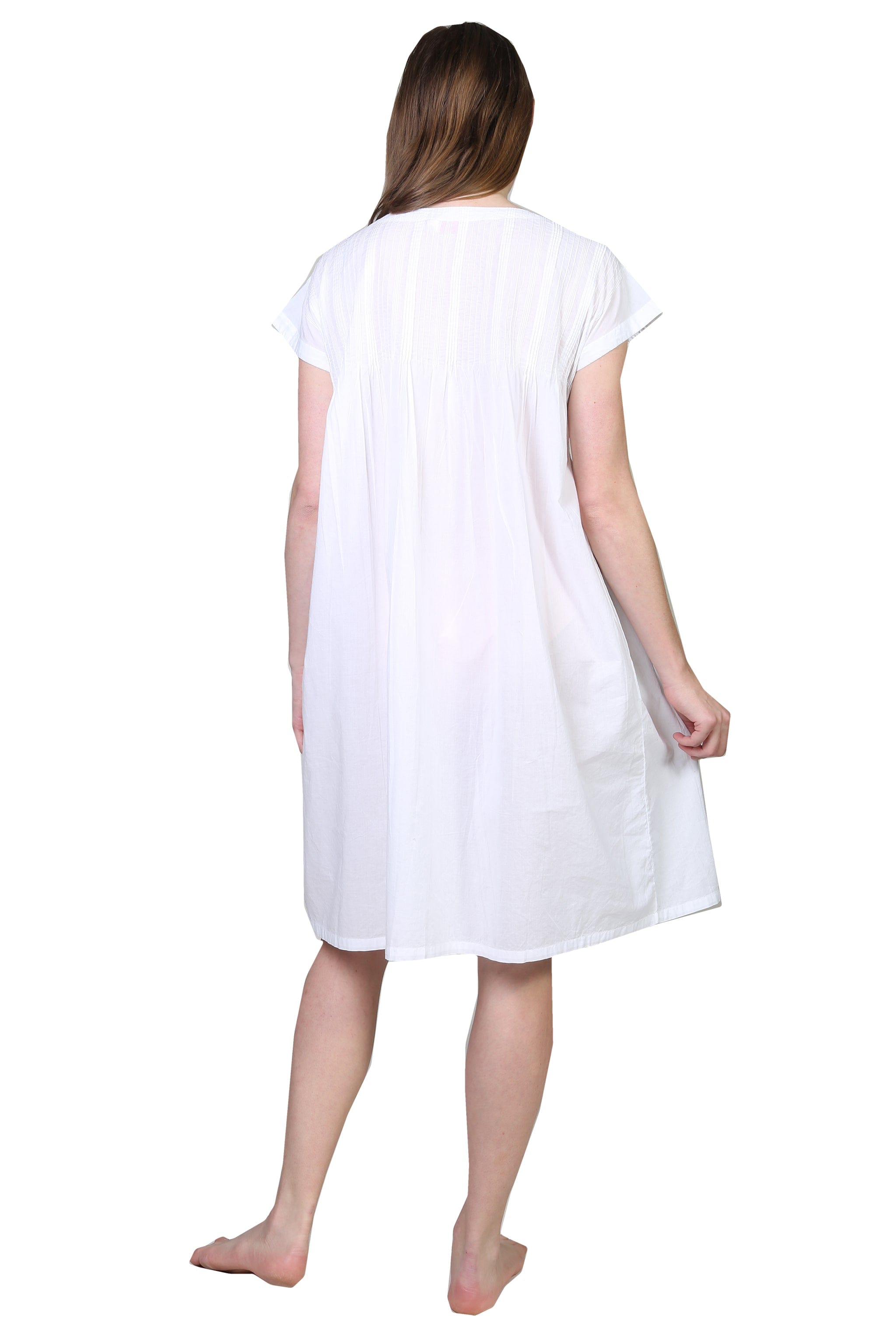 La Cera Pleated Bodice Lightweight Cotton Chemise - Little Miss Muffin Children & Home
