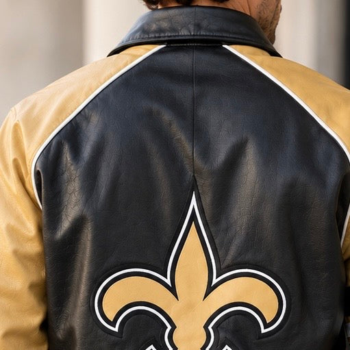 Saints Vegan Leather Bomber
