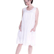 La Cera 100% Cotton White Embroidered Sleeveless Chemise - Little Miss Muffin Children & Home