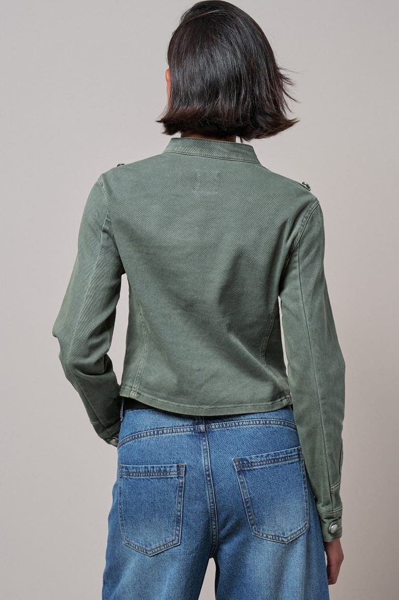 Urban Daizy Urban Daizy Olive Military Stretch Cotton Jacket - Little Miss Muffin Children & Home