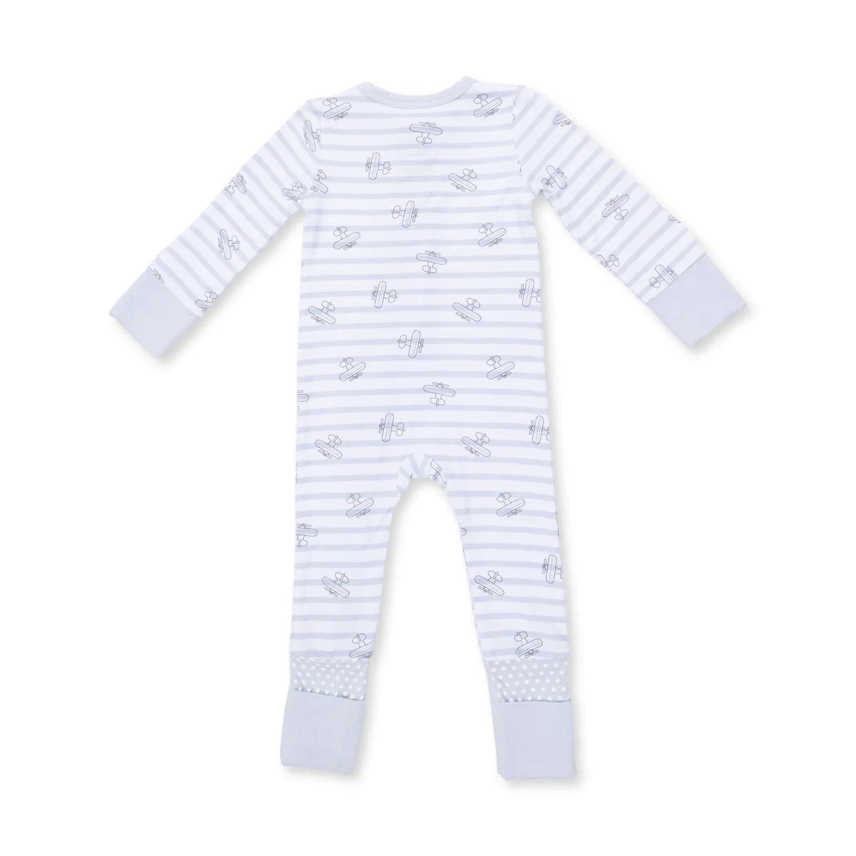 Angel Dear Airplane Stripe Convertible Romper - Little Miss Muffin Children & Home