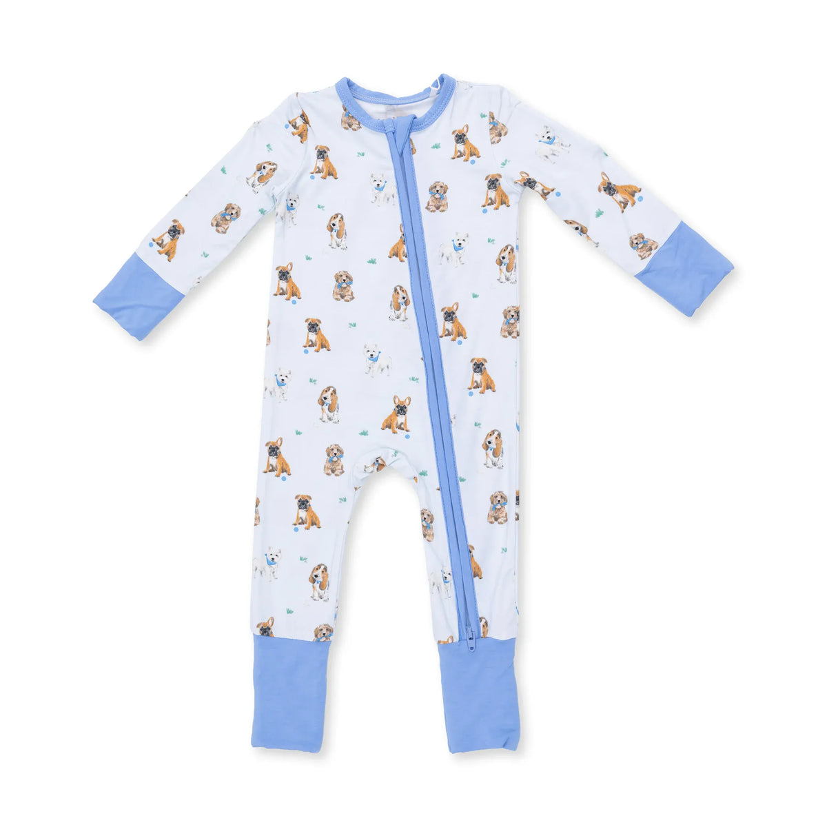 Angel Dear Bestie Dogs Blue Convertible Romper - Little Miss Muffin Children & Home