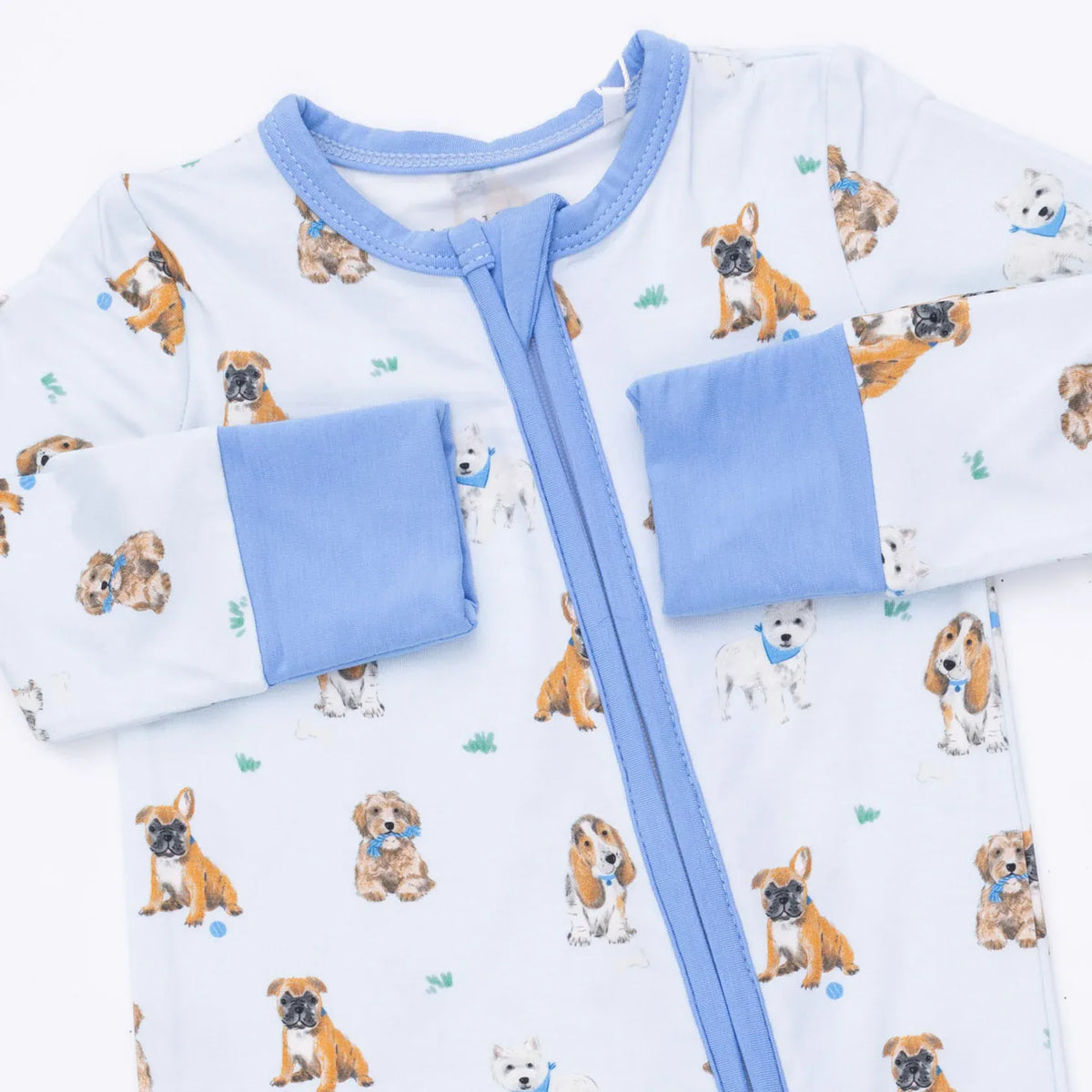 Angel Dear Bestie Dogs Blue Convertible Romper - Little Miss Muffin Children & Home