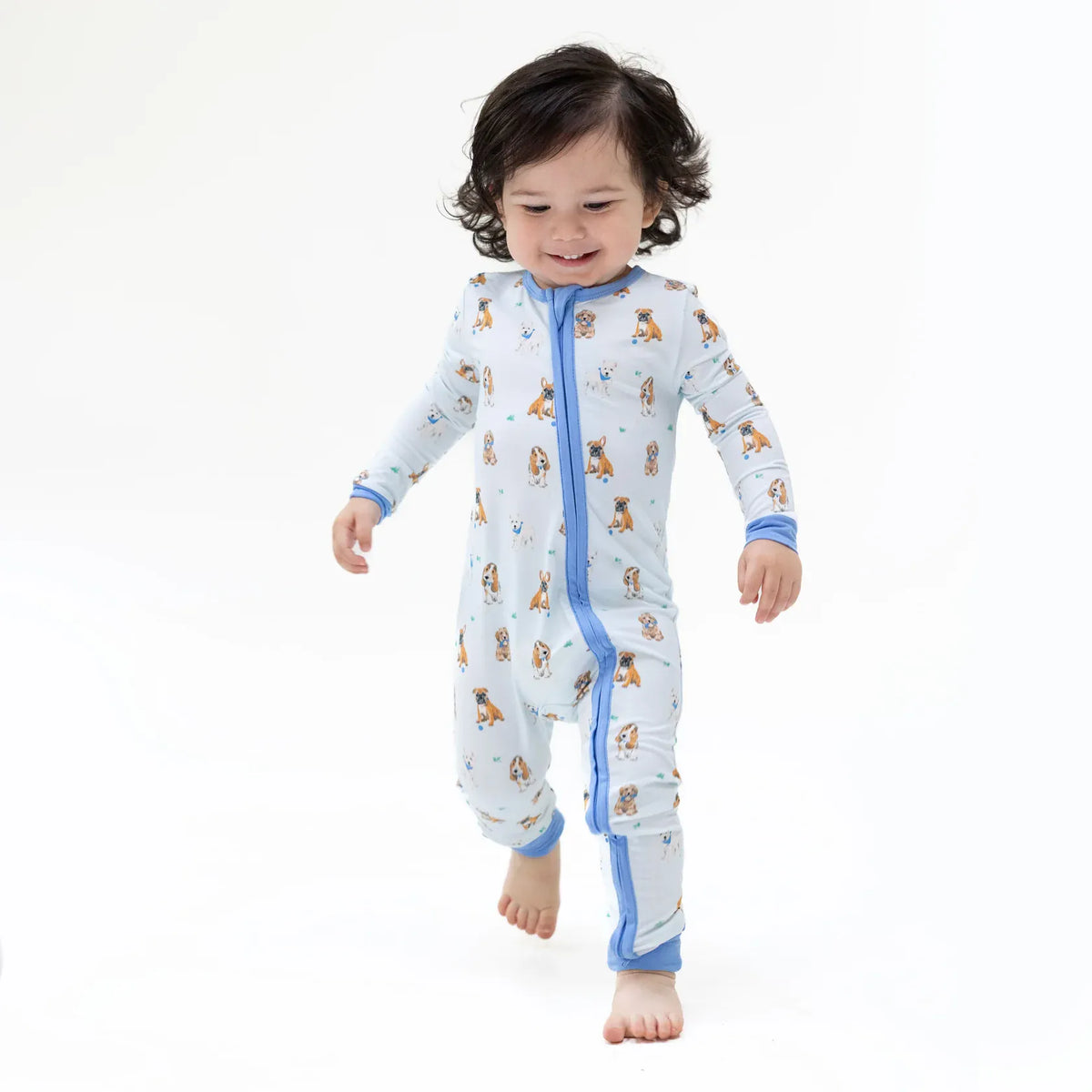 Angel Dear Bestie Dogs Blue Convertible Romper - Little Miss Muffin Children & Home