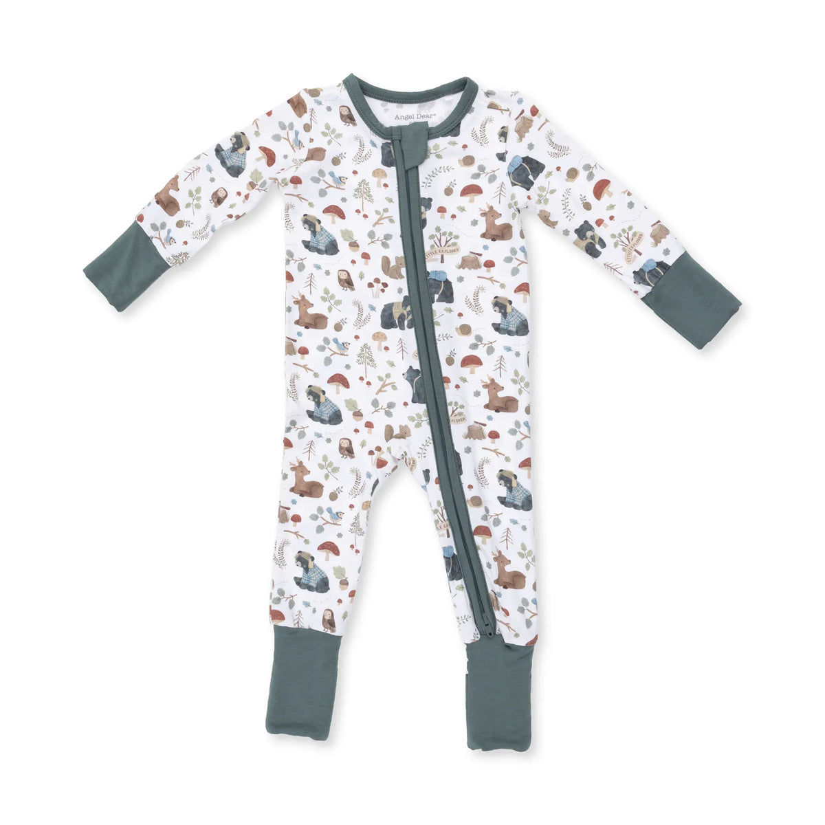 Angel Dear Southern Woodland Animals Green Convertible Romper - Little Miss Muffin Children & Home