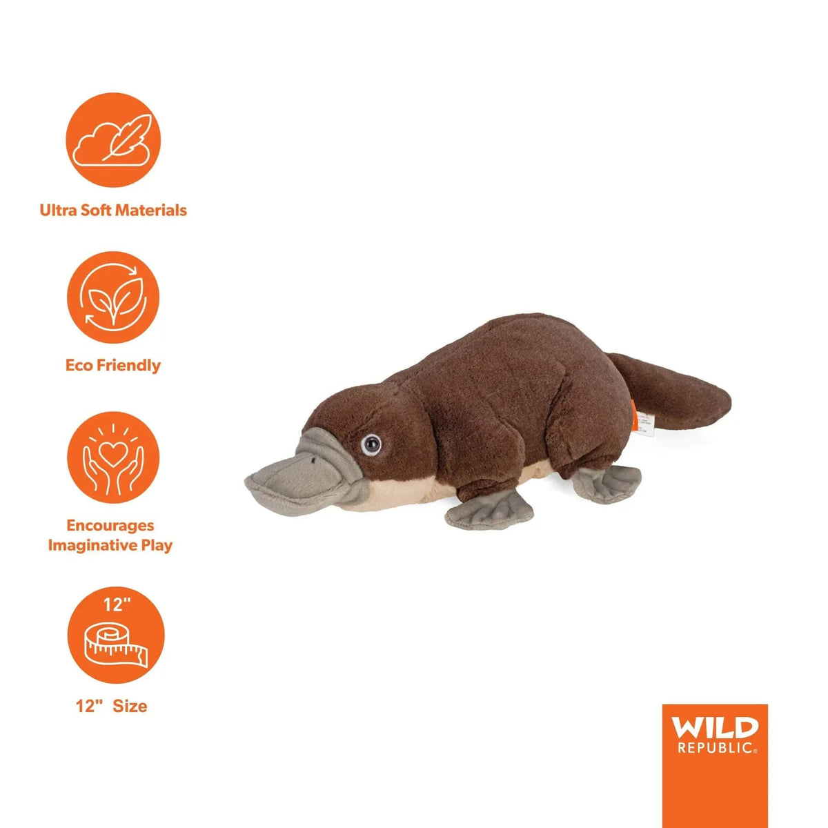 Wild Republic Cuddlekins Platypus Plush, view 7