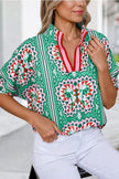 Aapparella Aapparella Geometric Butterfly Print Collared Blouse - Little Miss Muffin Children & Home