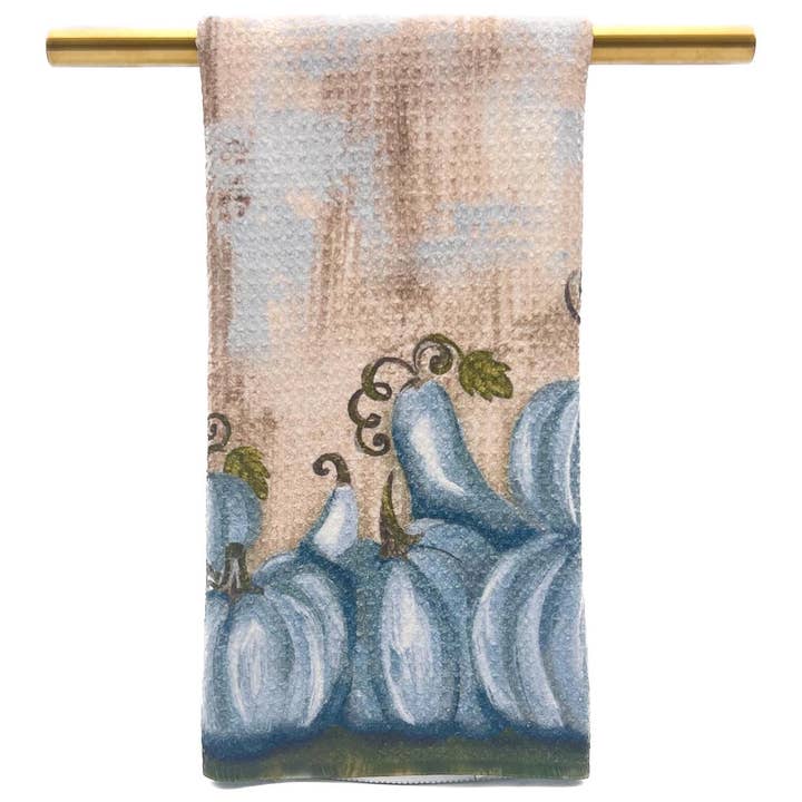Rachel Brooks Design Blue Pumpkins Tea Towel - Little Miss Muffin Children & Home