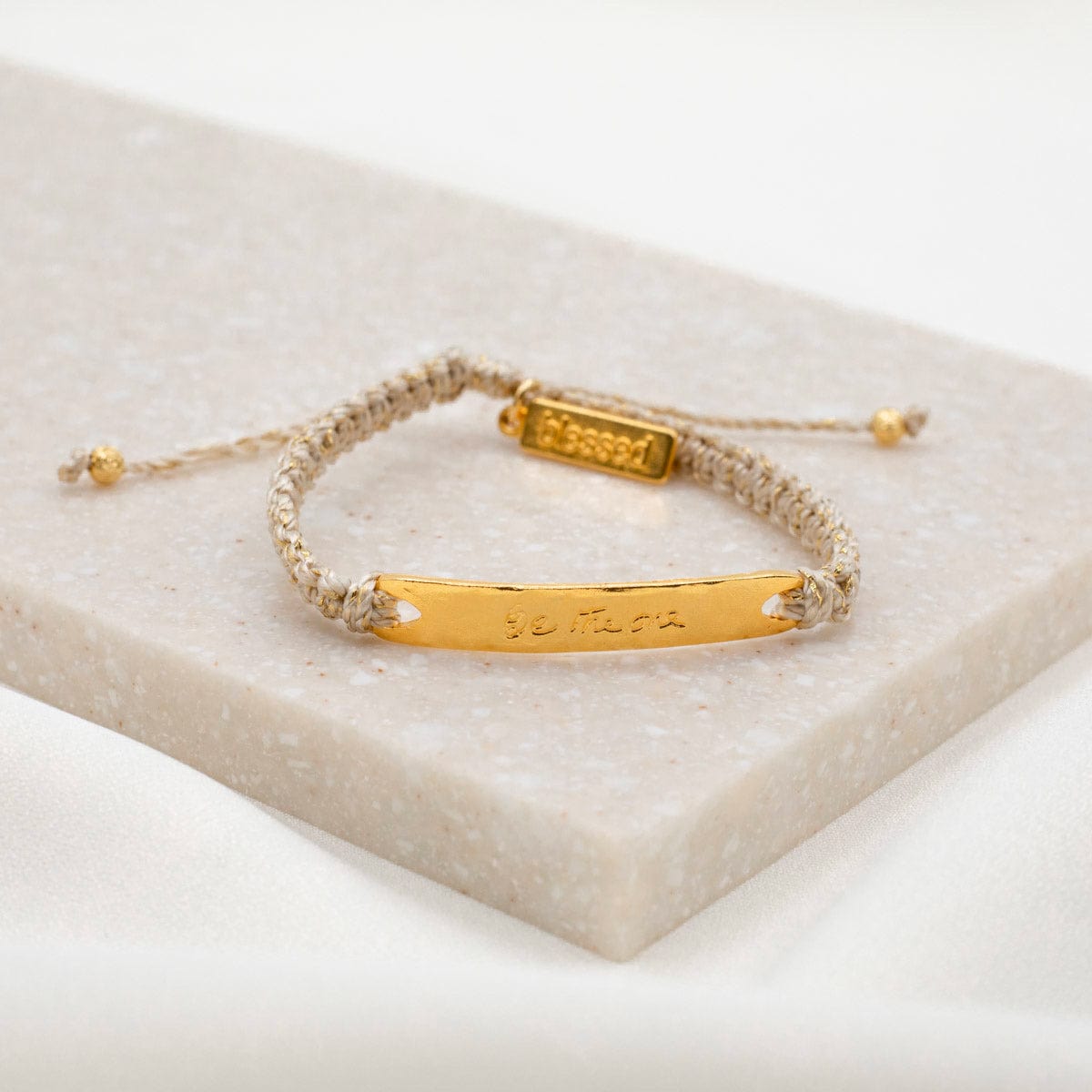 My Saint My Hero Be The One Bracelet, Metallic Gold / Gold - Little Miss Muffin Children & Home