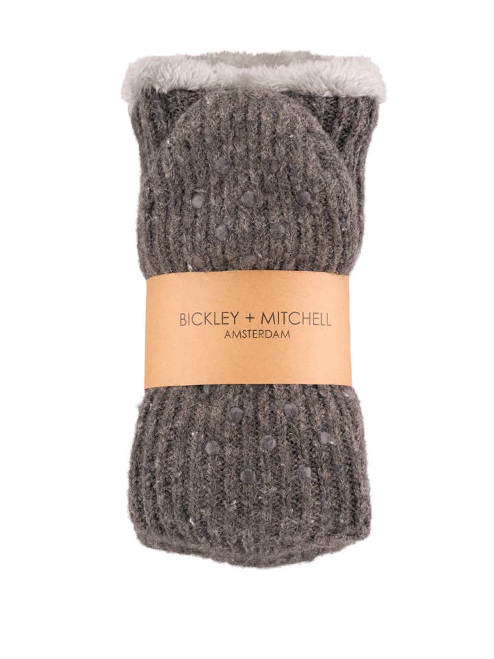 Bickley + Mitchell Amsterdam Lined Slipper Socks Dark Grey - Little Miss Muffin Children & Home