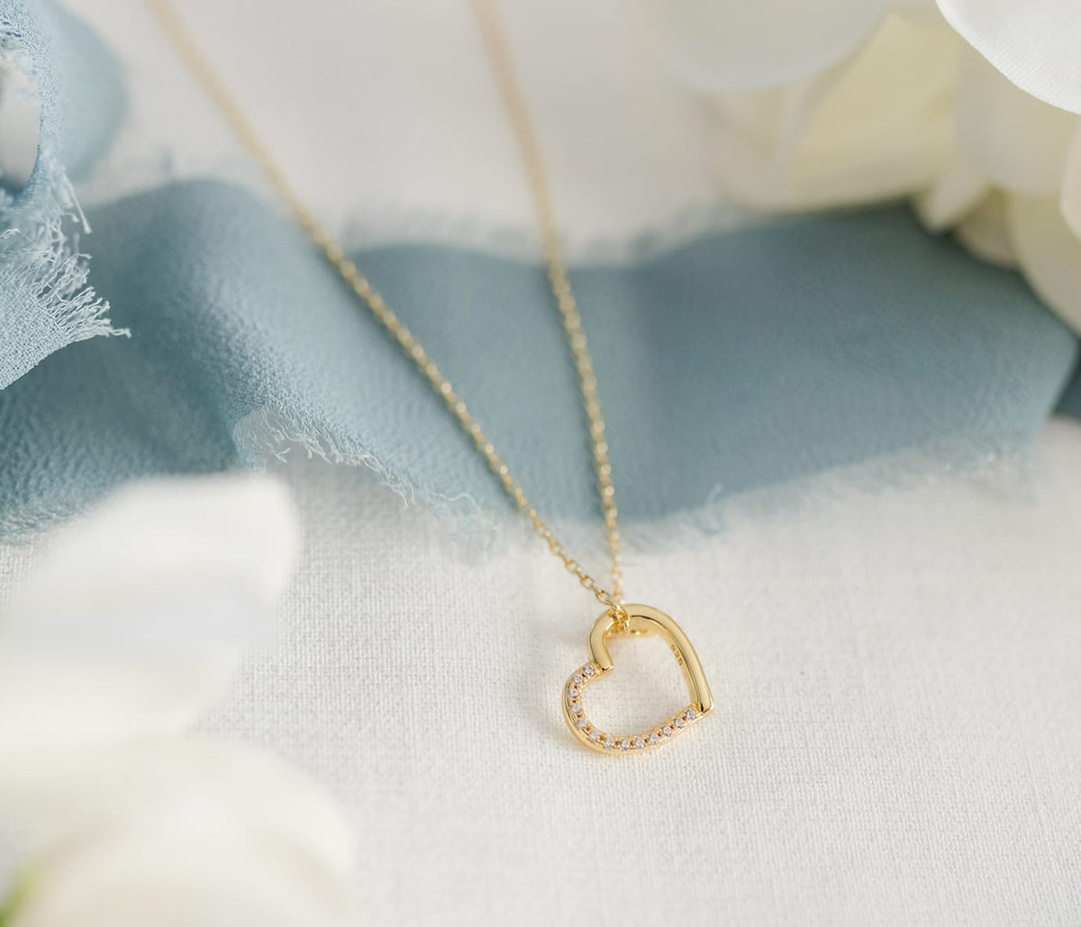 Cherished Moments Children’s 14K Gold-Plated Floating Heart 14" Necklace - Little Miss Muffin Children & Home