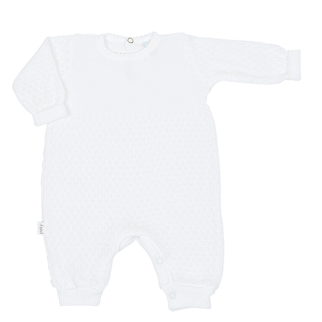 Paty, Inc. White Long Sleeve Romper with Key Hole Back White Picot Trim - Little Miss Muffin Children & Home