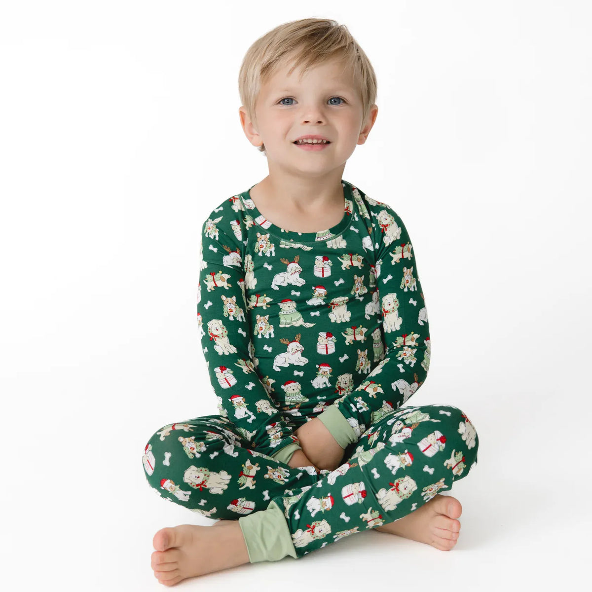 Angel Dear Christmas Dogs Uni Long Sleeve Loungewear Set - Little Miss Muffin Children & Home