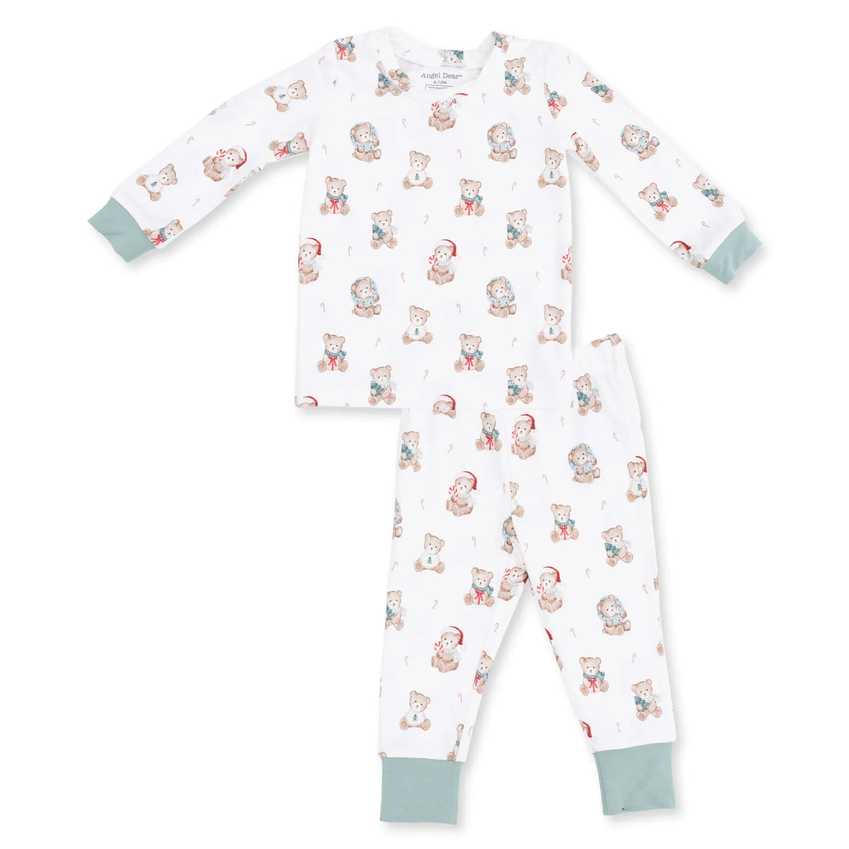 Angel Dear Christmas Teddy Bears Uni Long Sleeve Loungewear Set - Little Miss Muffin Children & Home