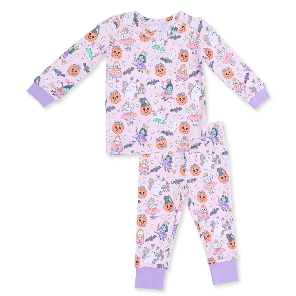Halloween Monster Dress Up Pink Long Sleeve Loungewear Set