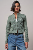 Urban Daizy Urban Daizy Olive Military Stretch Cotton Jacket - Little Miss Muffin Children & Home