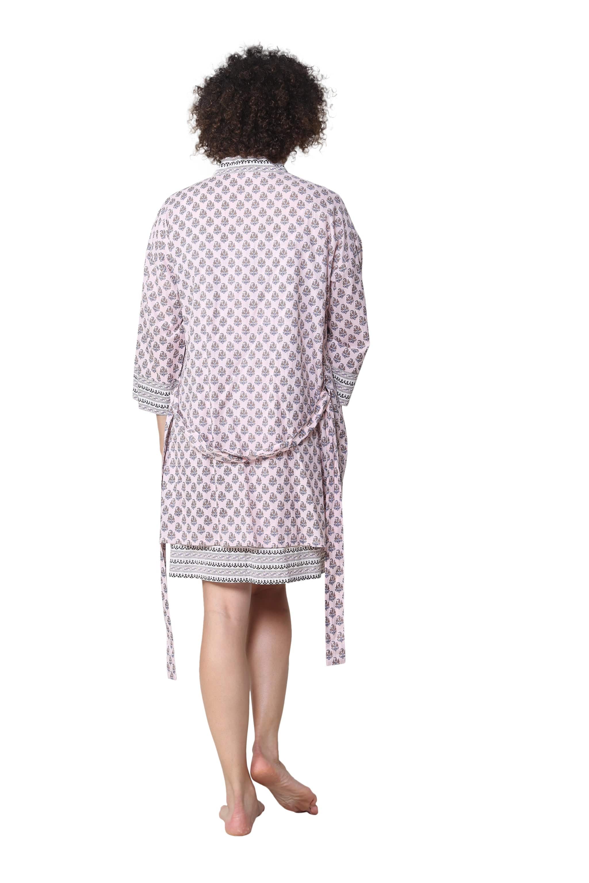 La Cera La Cera Short Cotton Wrap Robe - Little Miss Muffin Children & Home