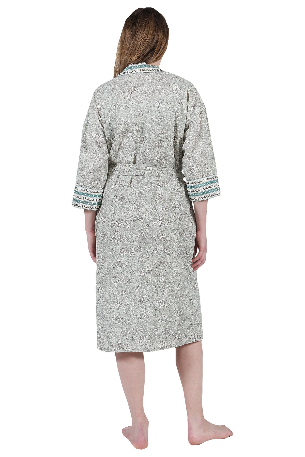 La Cera La Cera Cotton Print Wrap Robe - Little Miss Muffin Children & Home