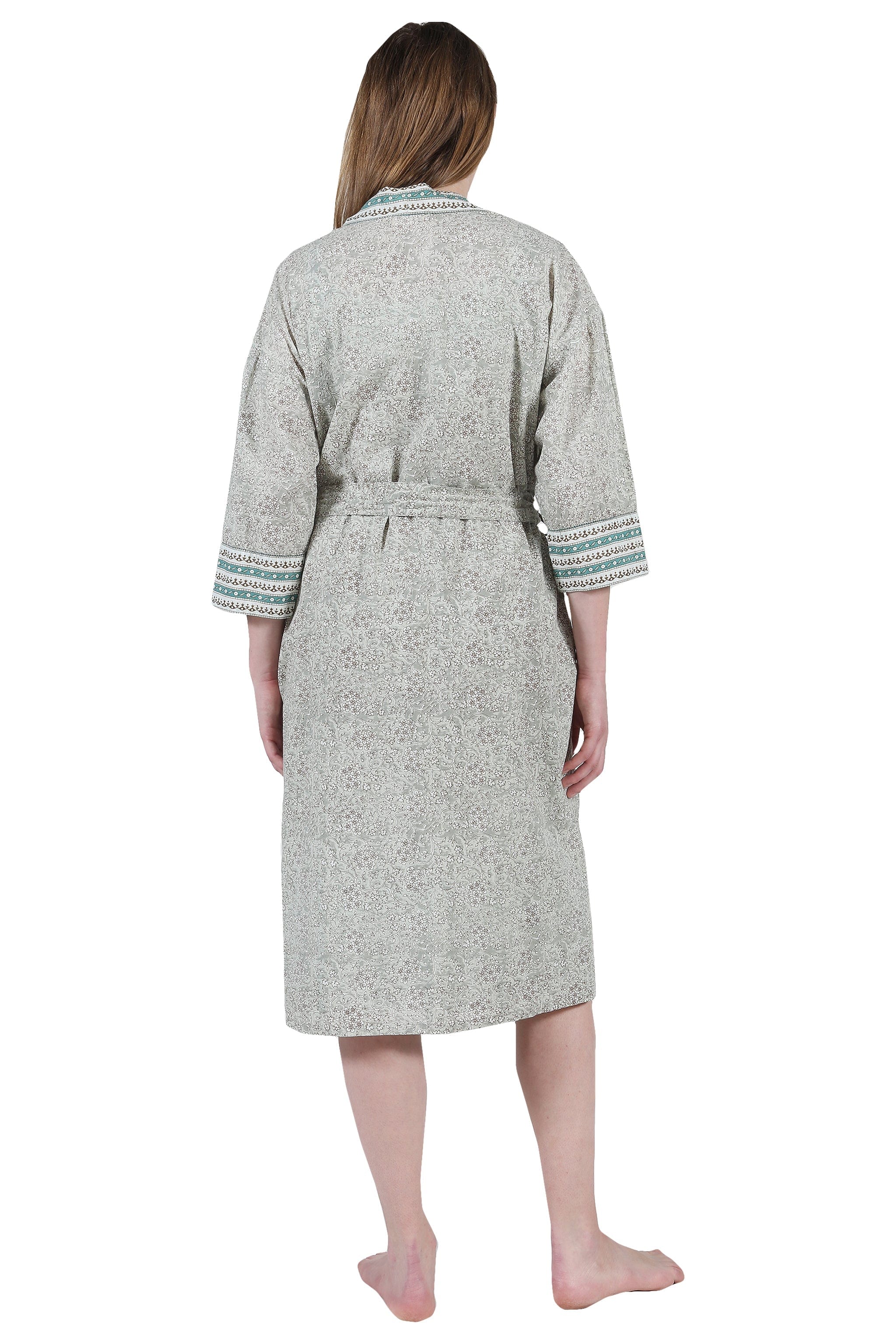 La Cera La Cera Cotton Print Wrap Robe - Little Miss Muffin Children & Home