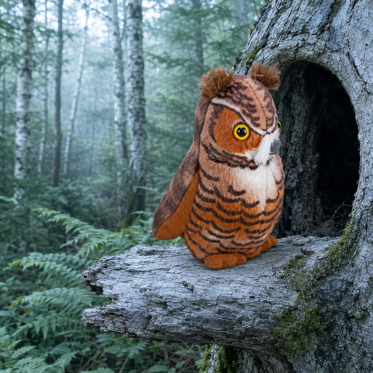 Wild Republic Audubon Birds Great Horned Owl Plush, view 6