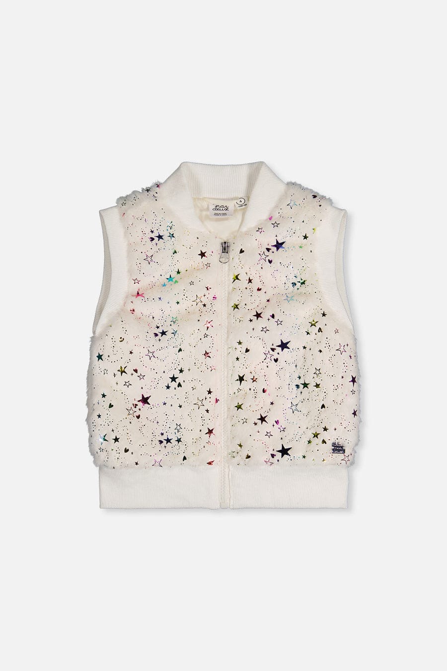 Deux Par Deux Stars Fake Fur Sleeveless Vest - Little Miss Muffin Children & Home