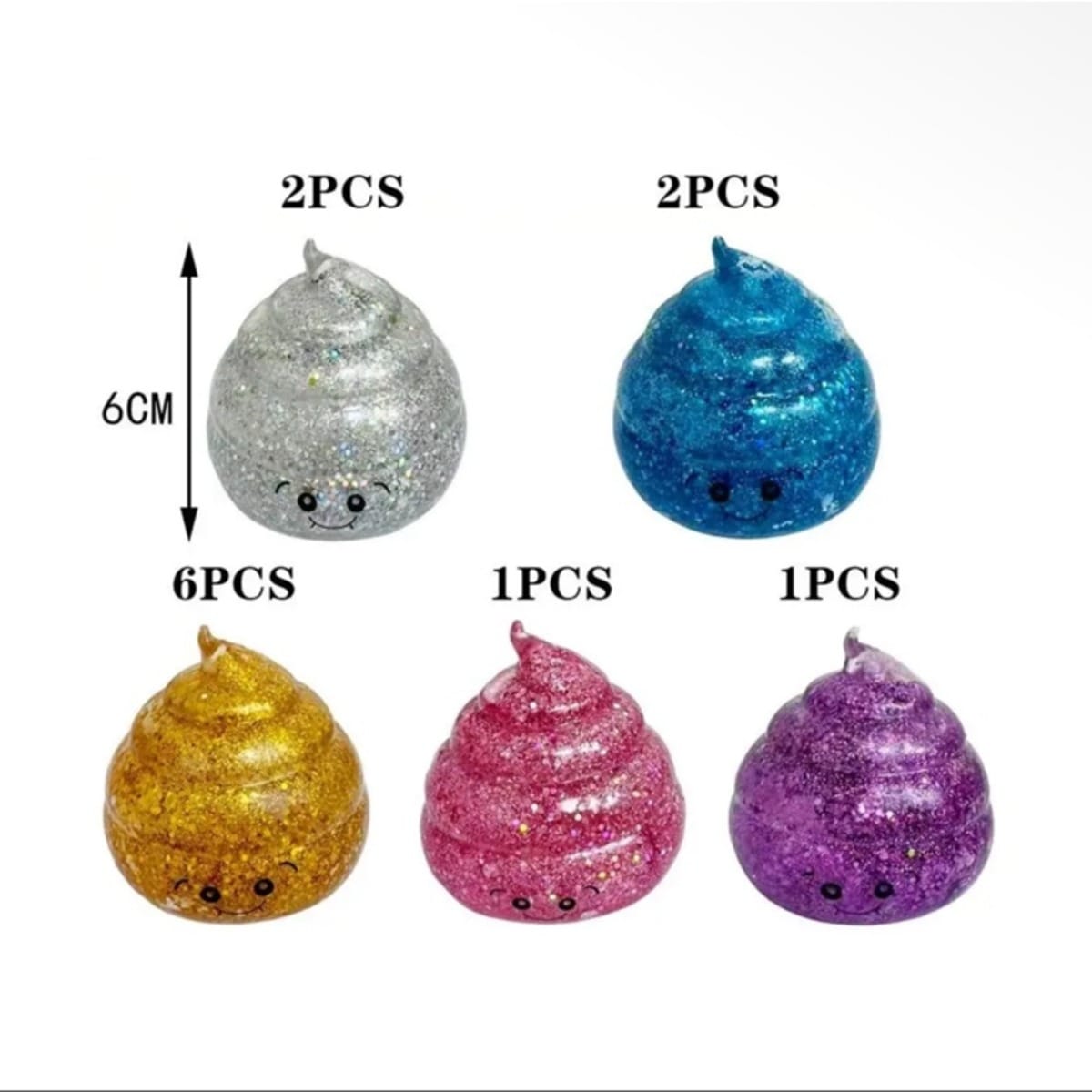 Glitter Poop Squeeze Squishy Stress Relief Toy