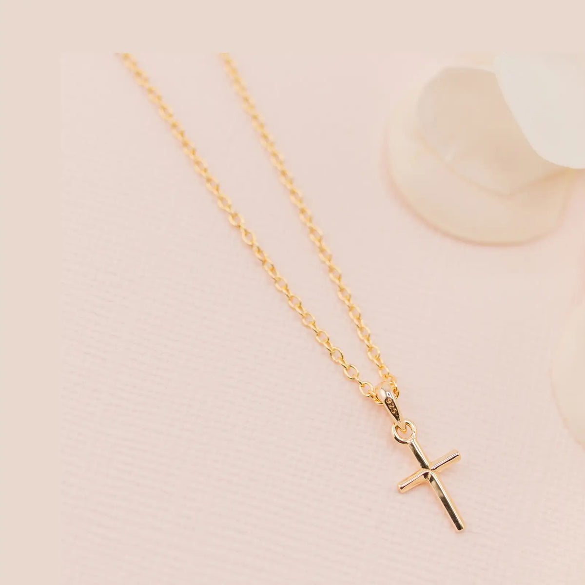 Children's 14K Gold-Plated Cross Necklace