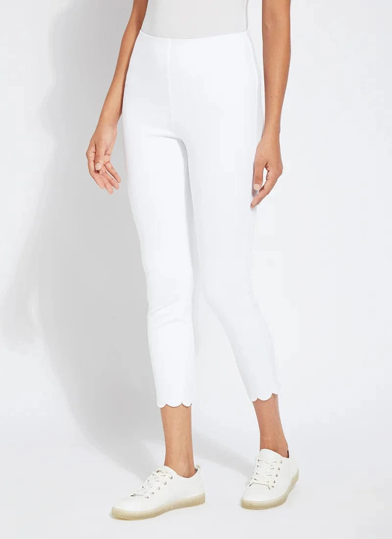 Lysse Lysse Scallop Hem Denim (25.5" Inseam) in White - Little Miss Muffin Children & Home