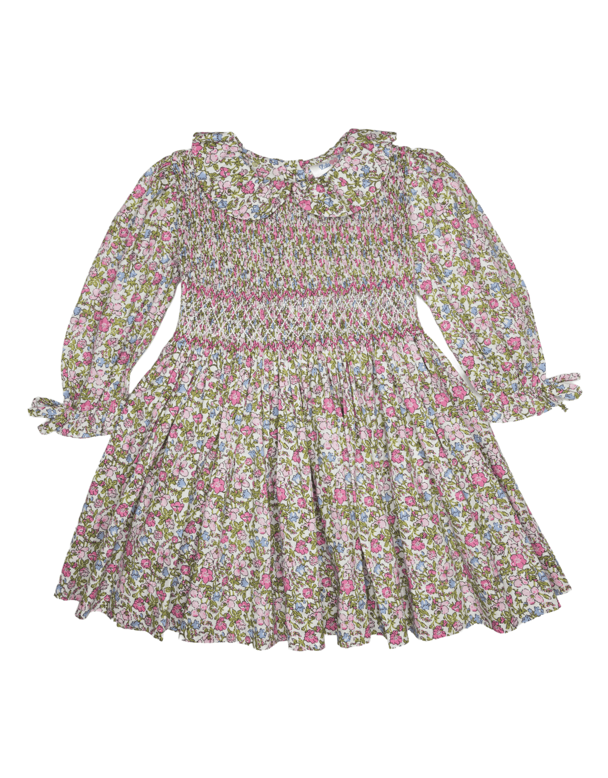 Gianna Vintage Pink Floral Smocked Waist Dress