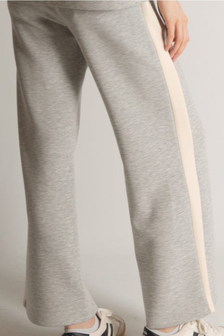 Before You Collection Before You Collection Butter Wide Leg Side Stripe Pants in Heather Grey - Little Miss Muffin Children & Home