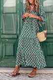 Rosa Clothing Rosa Clothing Bohemia Floral Balloon Sleeves Loose Flare Swing Dress - Little Miss Muffin Children & Home