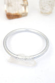 Single Rainbow Thai Buddhist Temple Bracelet, Mantra Bangle, Silver