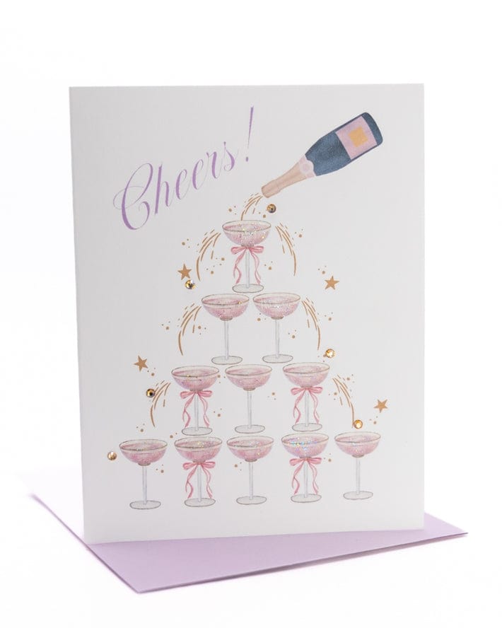Lavender Vines 'Champagne Cheers' Congratulations Greeting Card - Little Miss Muffin Children & Home