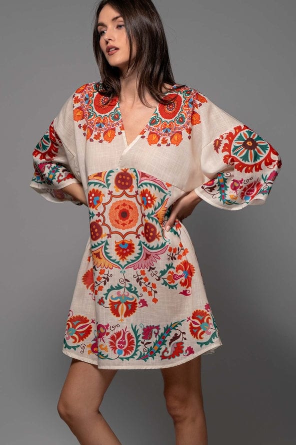 Urban Daizy Urban Daizy Boho Medallion Print Bell Sleeve Dress - Little Miss Muffin Children & Home