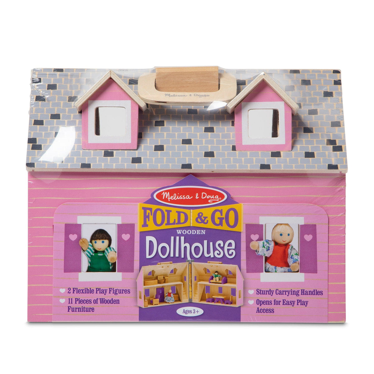 Melissa & Doug Wooden Fold & Go Mini Dollhouse - Little Miss Muffin Children & Home