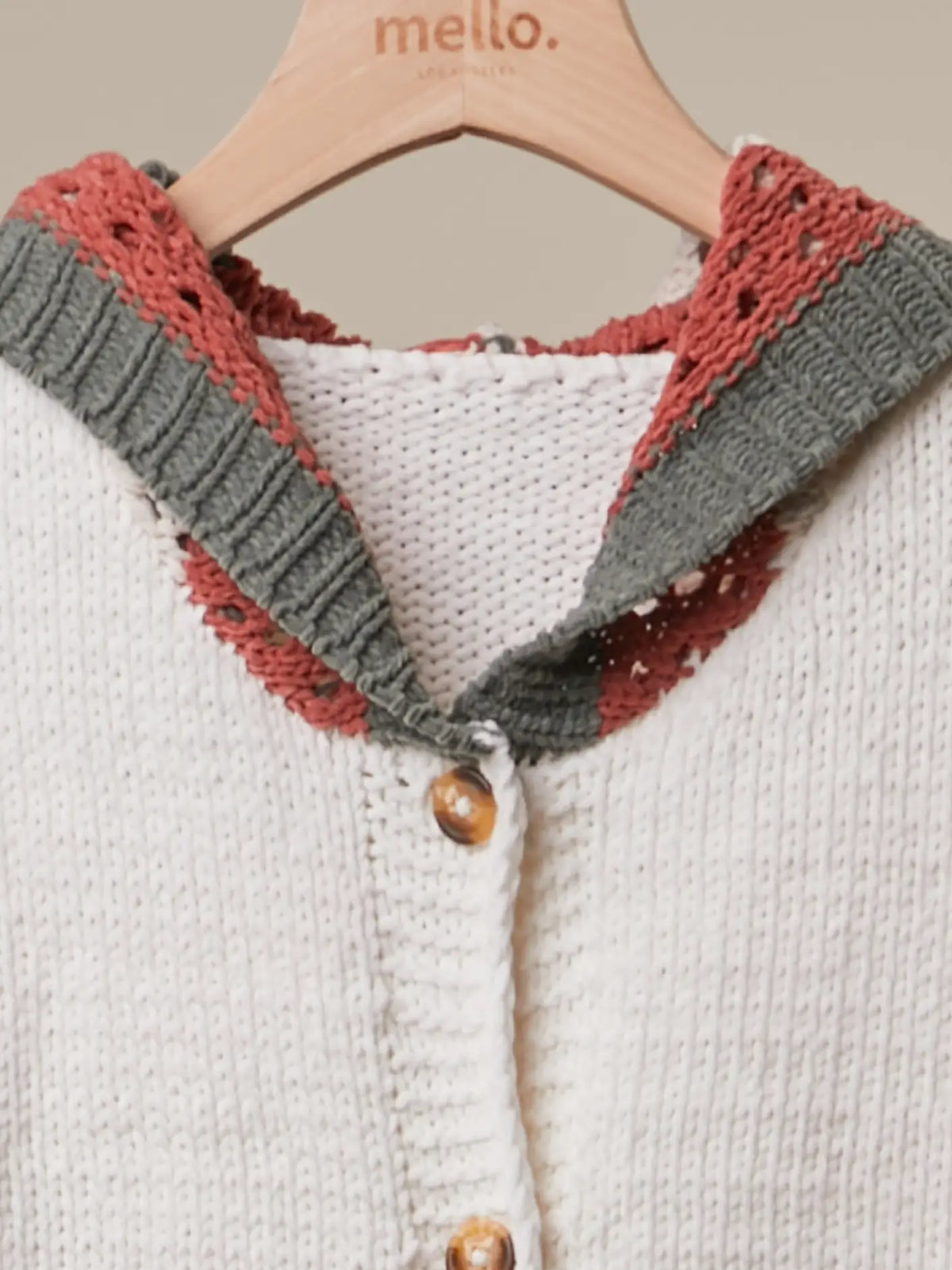 Button-Up Cardigan with Contrast Sleeves Sweater