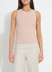 Lysse Andreia Ribbed Knit Tank in Sabbia Rose