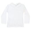 Bailey Boys Knit Long Sleeve Piped Shirt in White - Little Miss Muffin Children & Home