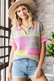 First Love First Love Color Block Short Sleeve Sweater - Little Miss Muffin Children & Home