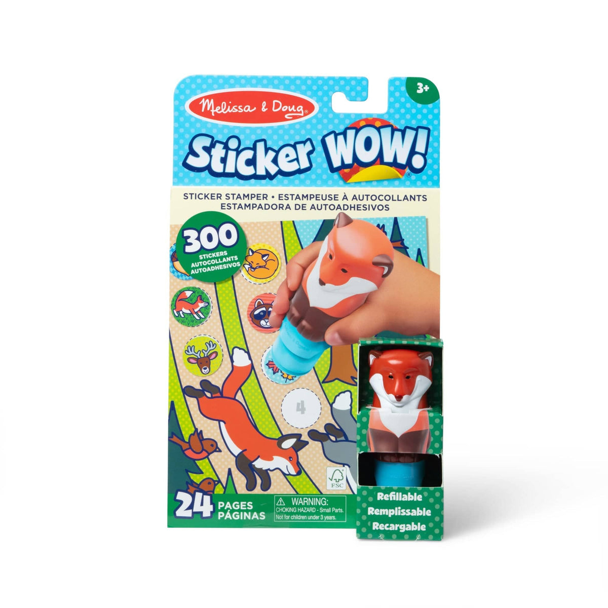 Melissa & Doug Melissa & Doug Sticker WOW! Activity Pad & Sticker Stamper - Fox - Little Miss Muffin Children & Home