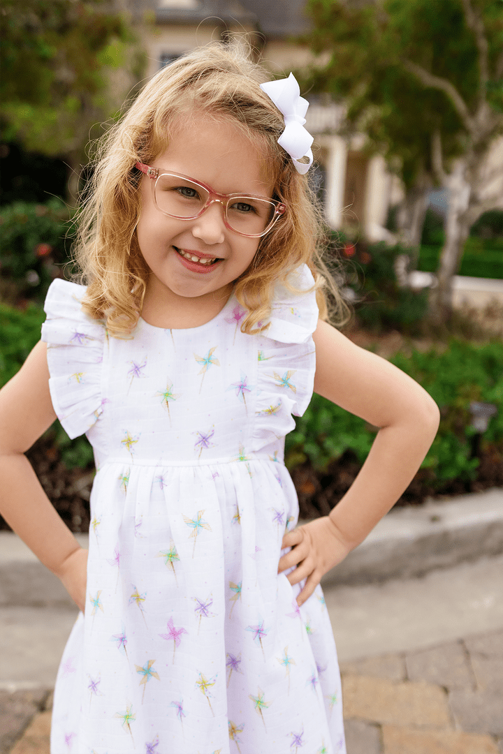 Nola Tawk Nola Tawk Pinwheel Party Organic Muslin Dress for Kids - Little Miss Muffin Children & Home