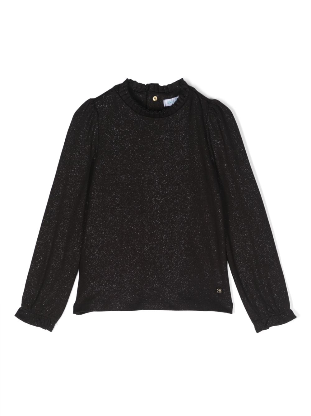 Abel & Lula Abel & Lula Glitter Knit Frill Neck Blouse - Little Miss Muffin Children & Home