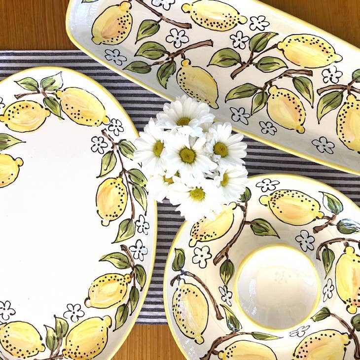 Magnolia Creative Co Magnolia Creative Co Lemon Oval Platter - Little Miss Muffin Children & Home