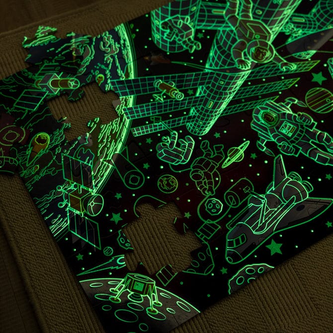 Melissa & Doug Melissa & Doug Outer Space Glow in the Dark Floor Puzzle - Little Miss Muffin Children & Home