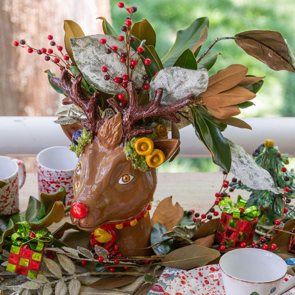 Abigail's Home Decor Abigail's Hanz Handmade Ceramic Reindeer Head Vase, 18" - Little Miss Muffin Children & Home