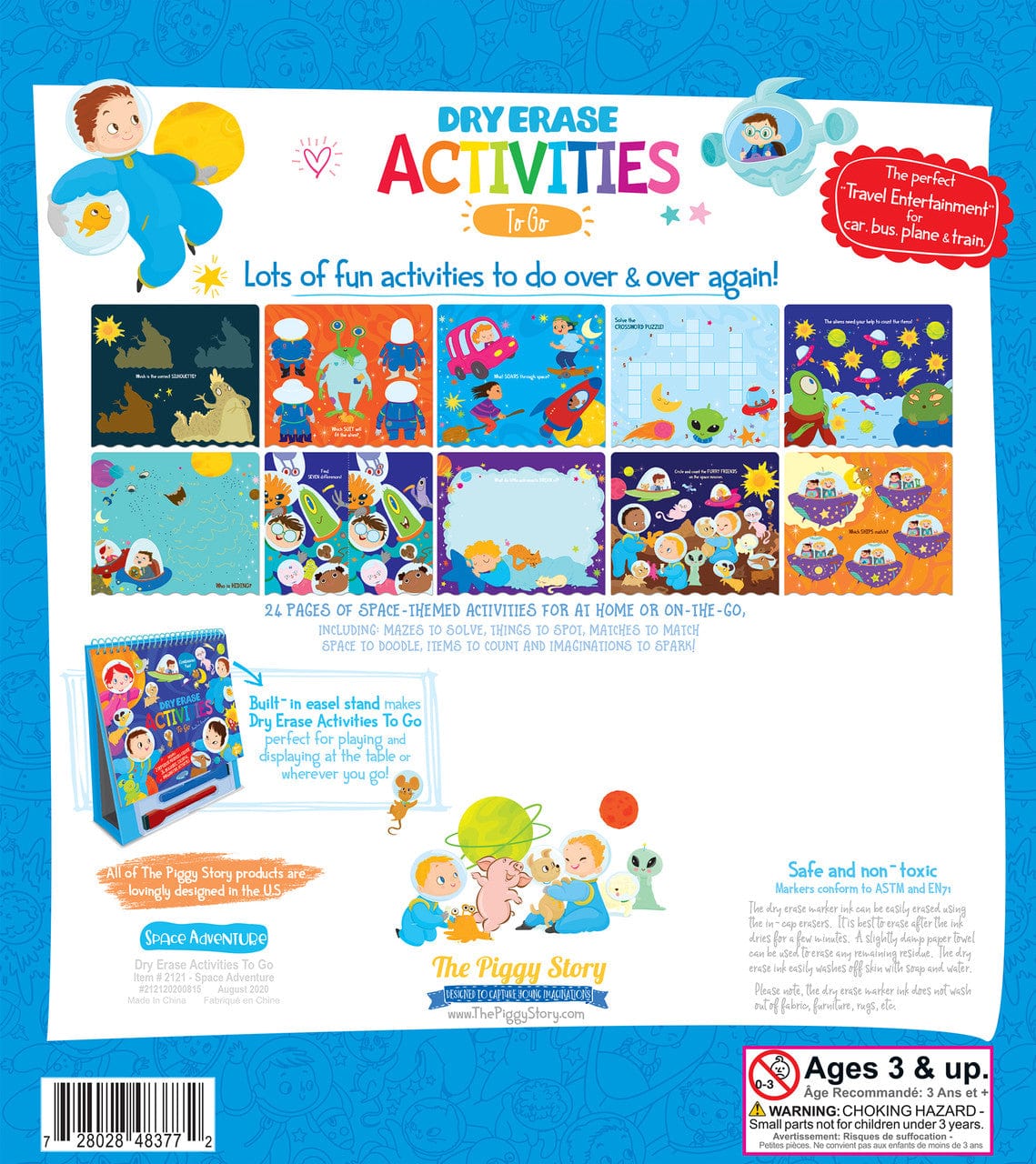 The Piggy Story The Piggy Story Dry Erase Activities To Go - Space Adventure - Little Miss Muffin Children & Home